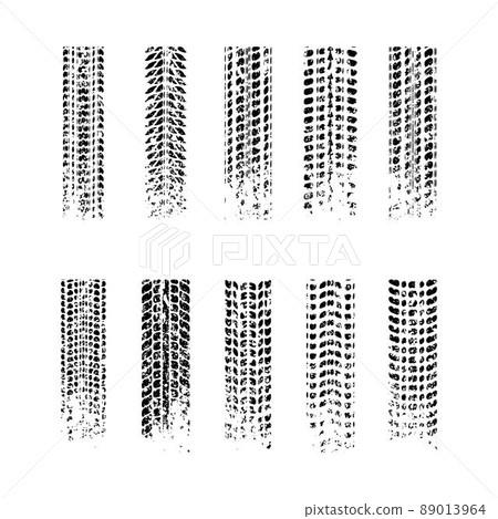 Tire tracks grunge round corners background 89013964