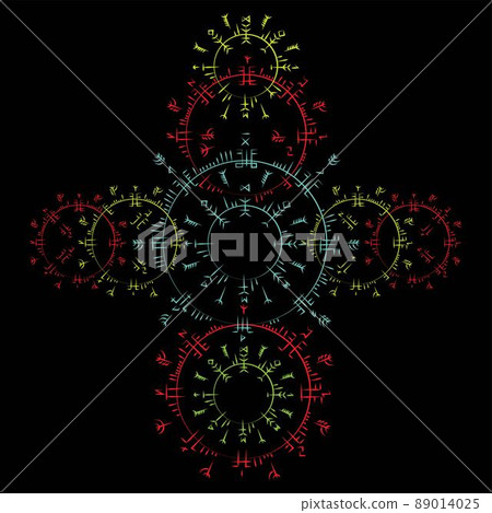 Circle runes great symbol Circle runes great symbol 89014025