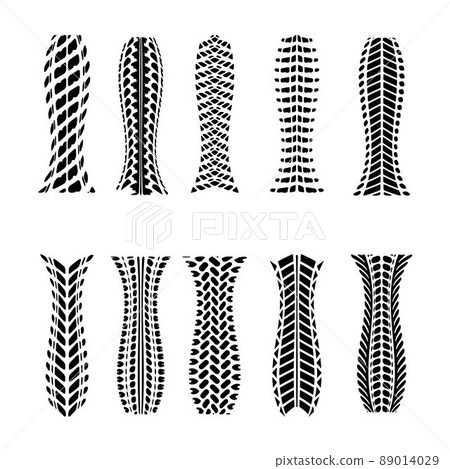 Tire tracks warp silhouette set 89014029