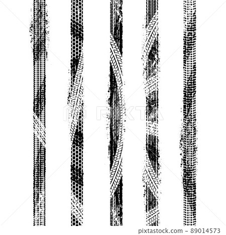 Tire tracks round corners silhouette design 89014573