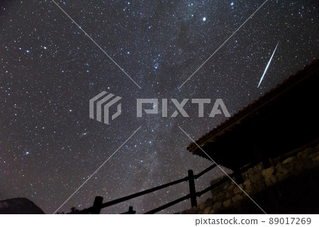 Shooting stars and Milky Way on Ishigaki Island Shooting stars and Milky Way on Ishigaki Island 89017269