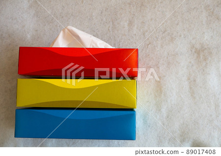 Box Tissue Colorful Paper Disposable Hay Fever Cold Runny Nose 89017408