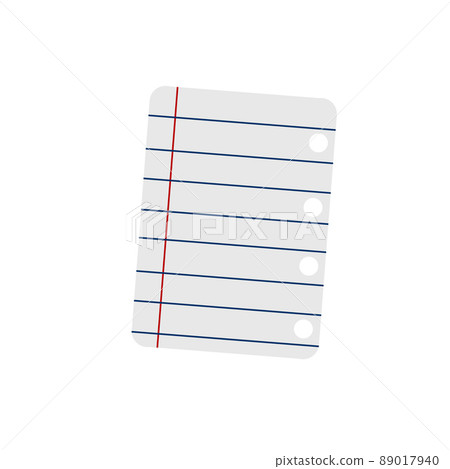 Notebook sheet. White blank page. Paper list from notepad. Notebook sheet. White blank page. Paper list from notepad. 89017940