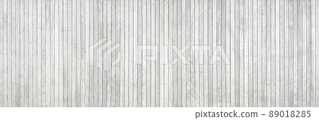 Background image of a horizontally long wooden deck with a grain of grayish white board Background image of a horizontally long wooden deck with a grain of grayish white board 89018285