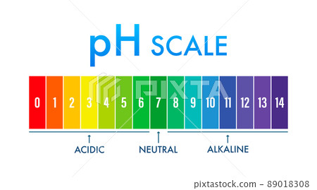 pH value scale meter. pH analysis chemical scale value test. Vector stock illustration. 89018308