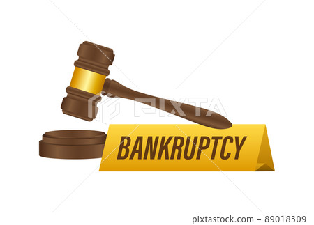 Bankruptcy Concept. Business financial investment. Financial concept. Business icon. Vector stock illustration. 89018309