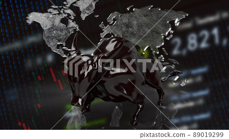 The black bull for business concept 3d rendering 89019299