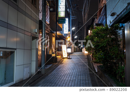 “東京”新宿區神樂坂後巷夜景 89022208