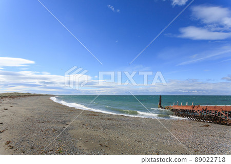 Wreckages on San Gregorio beach, Chile historic site Wreckages on San Gregorio beach, Chile historic site 89022718