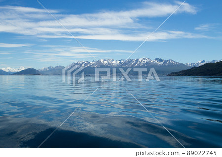 Ushuaia cityscape from Beagle channel, Argentina landscape Ushuaia cityscape from Beagle channel, Argentina landscape 89022745
