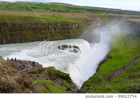 Gullfoss falls in summer season view, Iceland Gullfoss falls in summer season view, Iceland 89022754