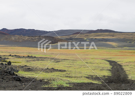 Iceland landscape near Hverfell volcano, Iceland landmark Iceland landscape near Hverfell volcano, Iceland landmark 89022809