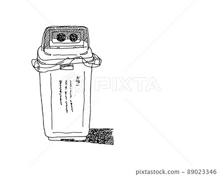 垃圾桶筆繪圖插圖 垃圾桶筆繪圖插圖 89023346