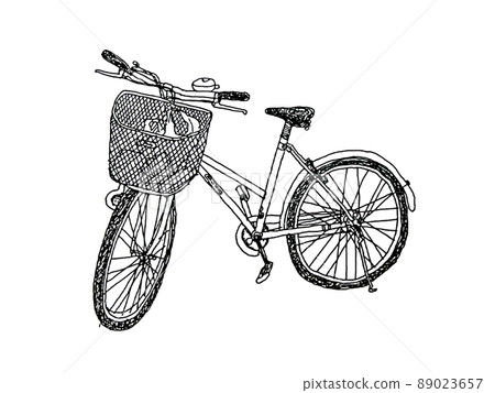 Bicycle pen drawing illustration Bicycle pen drawing illustration 89023657