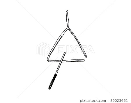 Triangle pen drawing illustration Triangle pen drawing illustration 89023661