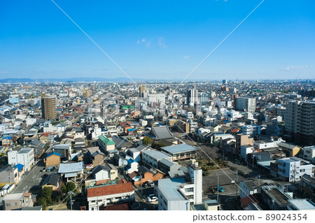 Scenery seen from the Ichinomiya City Hall Observatory in Ichinomiya City, Aichi Prefecture (toward Nagoya) Scenery seen from the Ichinomiya City Hall Observatory in Ichinomiya City, Aichi Prefecture (toward Nagoya) 89024354