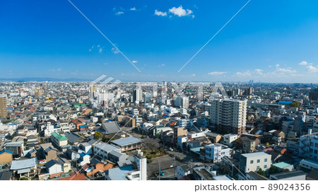Scenery seen from the Ichinomiya City Hall Observatory in Ichinomiya City, Aichi Prefecture (toward Nagoya) 89024356