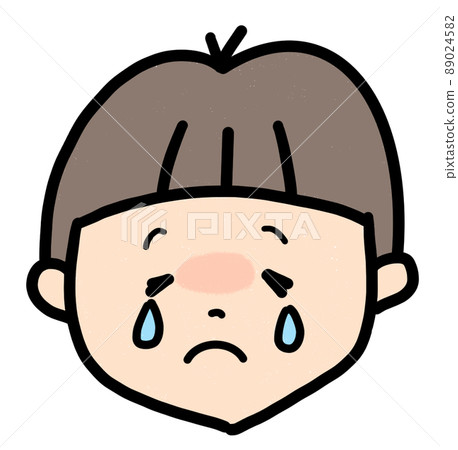 男孩的表情圖標（哭臉） 89024582