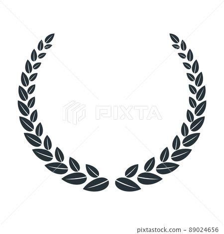 Award laurel decoration element. Laurel wreath. First place award. 89024656
