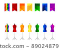 Rainbow colorful flag, female torso illustration _LGBTQ + _ background material 89024879