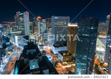 Umeda skyscrapers at night in Osaka City From Osaka Station 3 Building Umeda skyscrapers at night in Osaka City From Osaka Station 3 Building 89025821