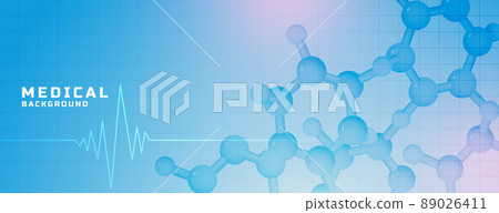 medical molecules chemistry science banner design 89026411