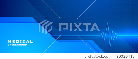 blue medical and healthcare banner design 89026413