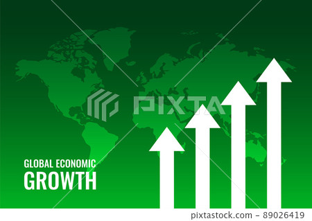 economic growth green map background 89026419