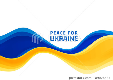 peace for ukraine with wave flag peace for ukraine with wave flag 89026487