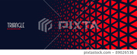 red triangles pattern on black banner 89026536