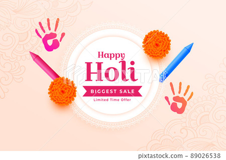 happy holi sale background with pichkari happy holi sale background with pichkari 89026538