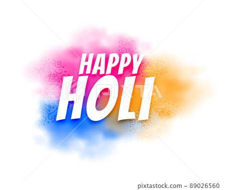 happy holi background with colorful powder gulaal rang color 89026560