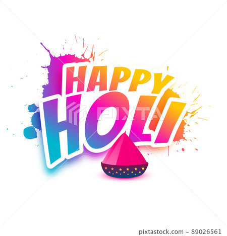 colorful abstract happy holi festival card design 89026561
