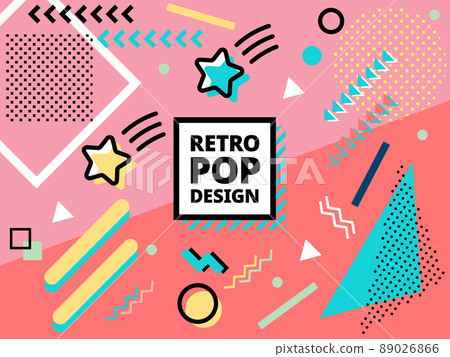 80-90年代復古流行設計矢量素材 80-90年代復古流行設計矢量素材 89026866