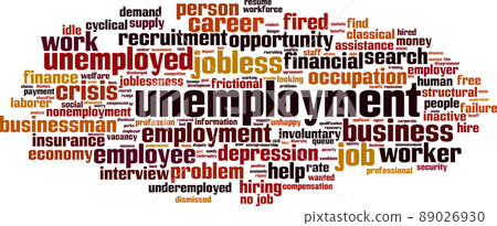 Unemployment word cloud 89026930