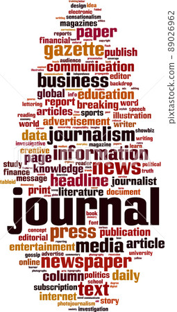 Journal word cloud concept Journal word cloud concept 89026962