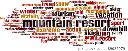 Mountain resort word cloud Mountain resort word cloud 89026979