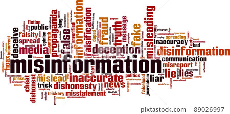 Misinformation word cloud 89026997