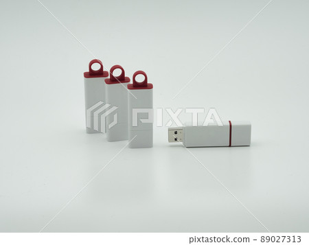USB Flash Drives closeup on white background USB Flash Drives closeup on white background 89027313