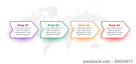 arrow style modern infographic template 89028873