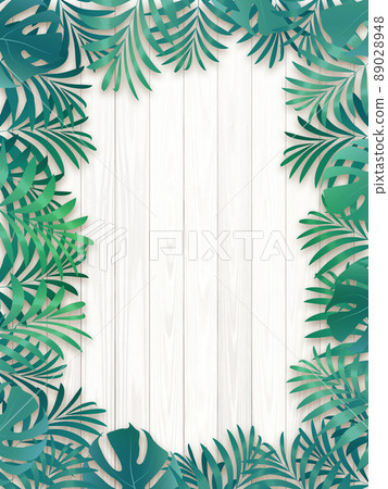 Palm leaf resort tropical background material 89028948