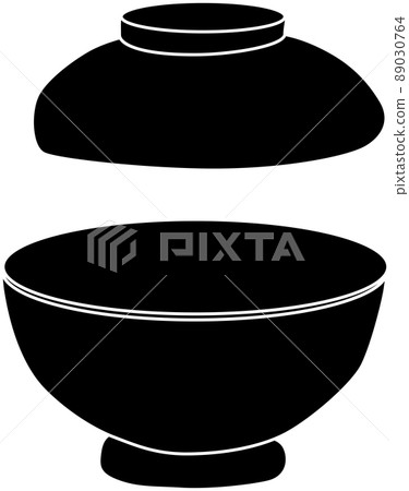 Bowl and lid silhouette Bowl and lid silhouette 89030764