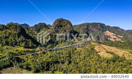 Phu Pha Mok Ban Jabo village in Mae Hong Son, Thailand 89032640