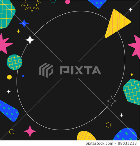 Minimal pop colorful abstract frame material 89033218