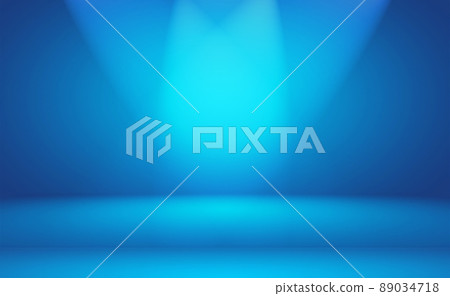 Abstract Luxury gradient Blue background. Smooth Dark blue with Black vignette Studio Banner. 89034718