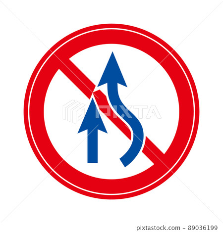 No overtaking sign 89036199