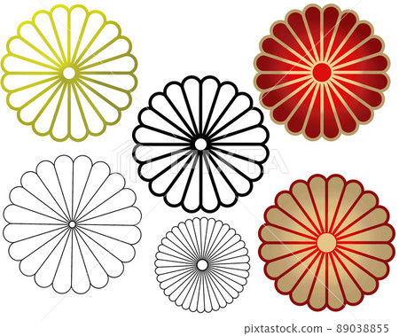 Japanese pattern chrysanthemum material Japanese pattern chrysanthemum material 89038855