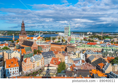 拉脫維亞里加老城天文颱風光 89040011