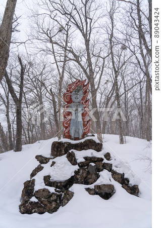 Zao Fudoson Winter snow scene (Zao Town, Miyagi Prefecture) Zao Fudoson Winter snow scene (Zao Town, Miyagi Prefecture) 89043424