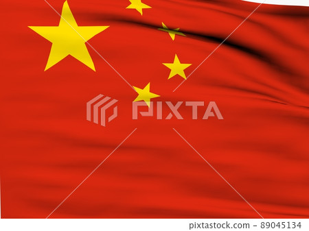 Image of the Waving flag of China 89045134